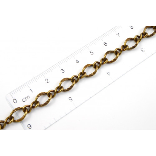 OVAL CHAIN ANTIQUE BRASS 10X7MM*